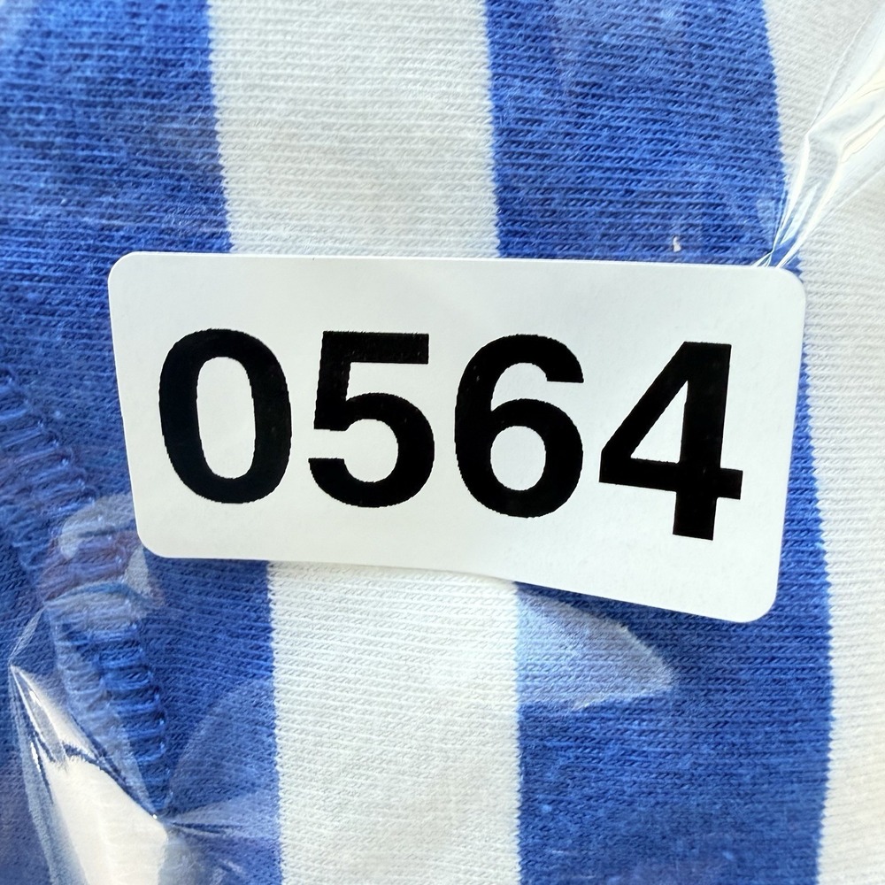 Talbots FRESH JERSEY TEE Women's Blue White Striped stretch Top Shirt Size M - Picture 12 of 12
